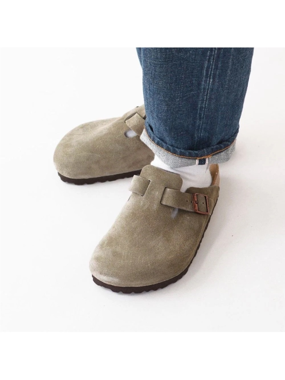 🔥BIRKENSTOCK Boston Clogs Sz 37 / 6.5-7 US Gray Suede Price Firm!